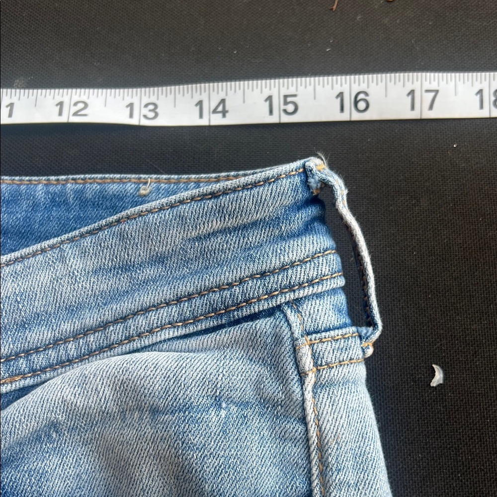 Anthropology Pilcro Slim Boyfriend Blue Distressed Jeans 29 - Picture 5 of 6